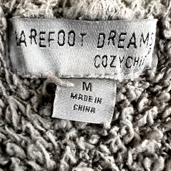 Barefoot Dreams CozyChic Boardwalk Cardigan Open Front Long Sleeve Gray Medium - Picture 4 of 6